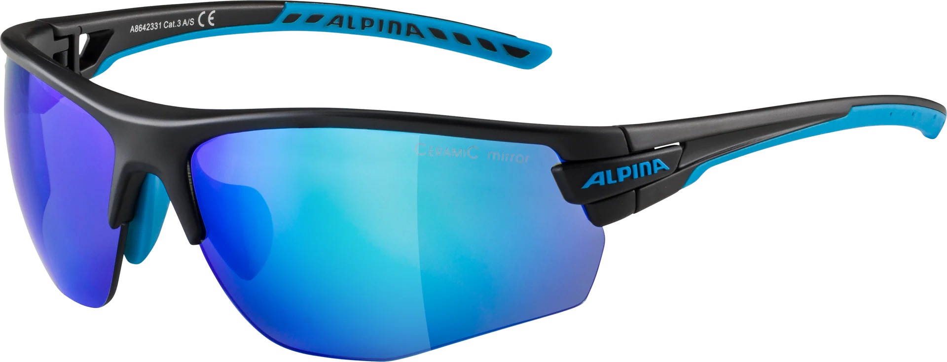 Alpina Tri Scray 2.0 HR Sportbrille schwarz/cyan matt