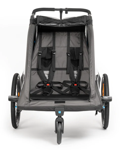 Cube Kinder Fahrradanhänger Double PURE black, grey - Image 3