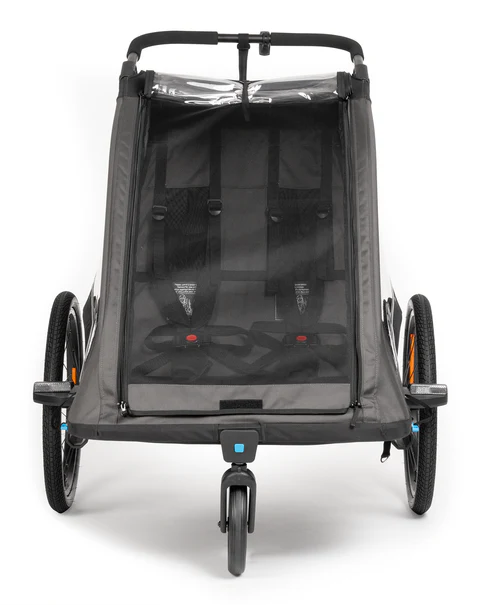Cube Kinder Fahrradanhänger Double PURE black, grey - Image 4