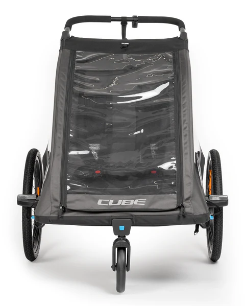 Cube Kinder Fahrradanhänger Double PURE black, grey - Image 5