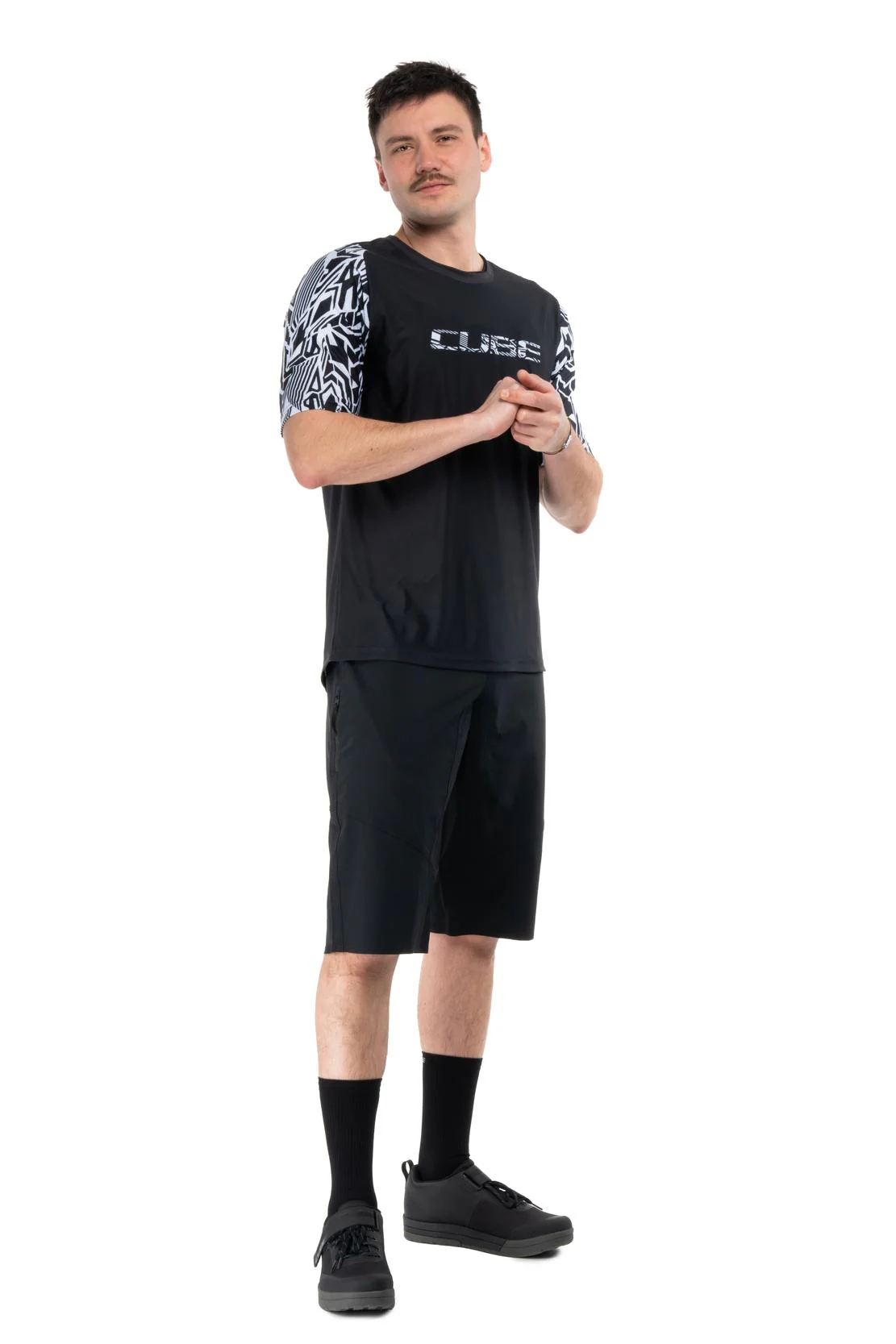 Cube MTB Trikot Razzle Dazzle kurzarm black´n´white - Image 4
