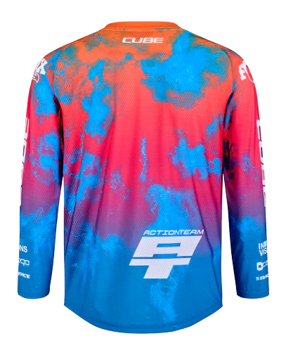 Cube MTB Trikot ROOKIE X Actionteam langarm black´n´blue - Image 2