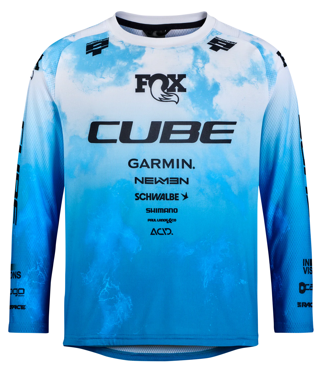 CUBE MTB Trikot ROOKIE X Actionteam langarm topas blue