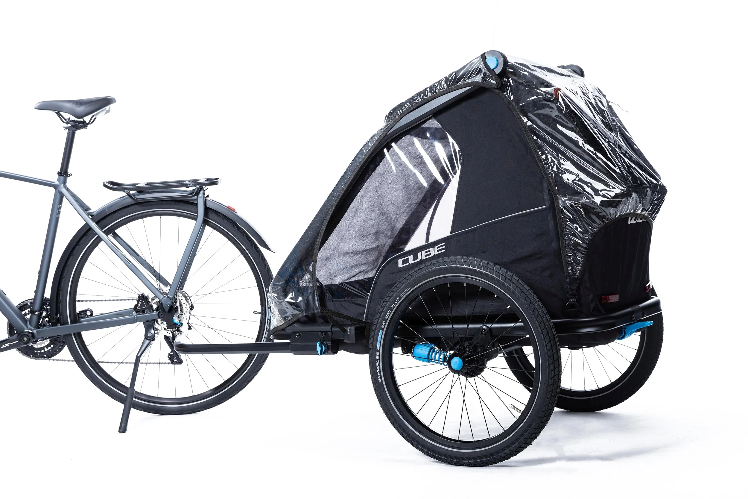 CUBE Regenschutz für Kinder Fahrradanhänger Double CMPT - Image 3