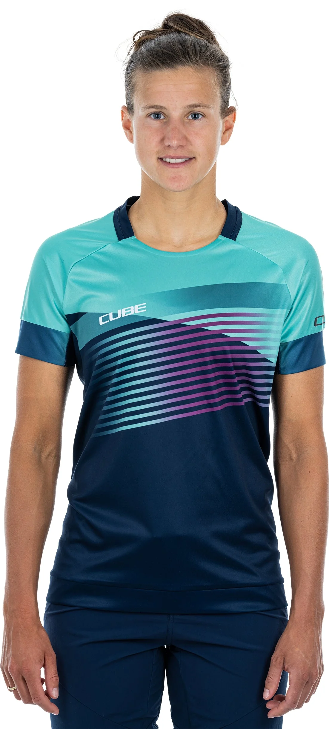 CUBE TEAMLINE WS Rundhalstrikot kurzarm blue´n´mint - Image 2