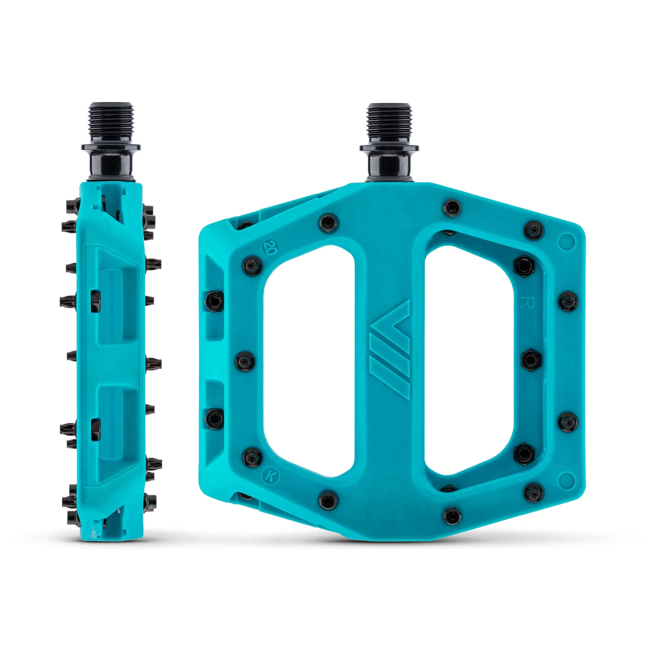 DMR V11 Plattform-Pedale  turquoise blue
