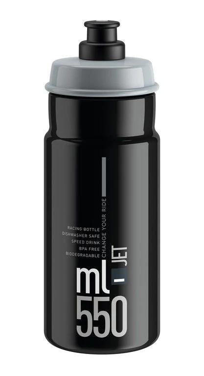 Elite Jet Drinking Bottle 550ml black/grey logo