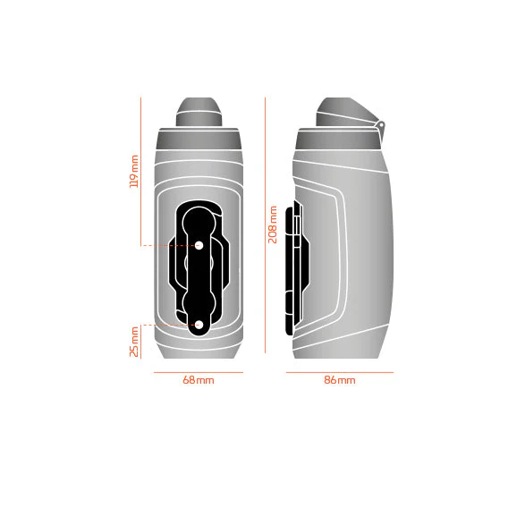 Fidlock Twist Bottle 590ml inkl. Base Fahrrad-Befestigung transparent/schwarz - Image 2