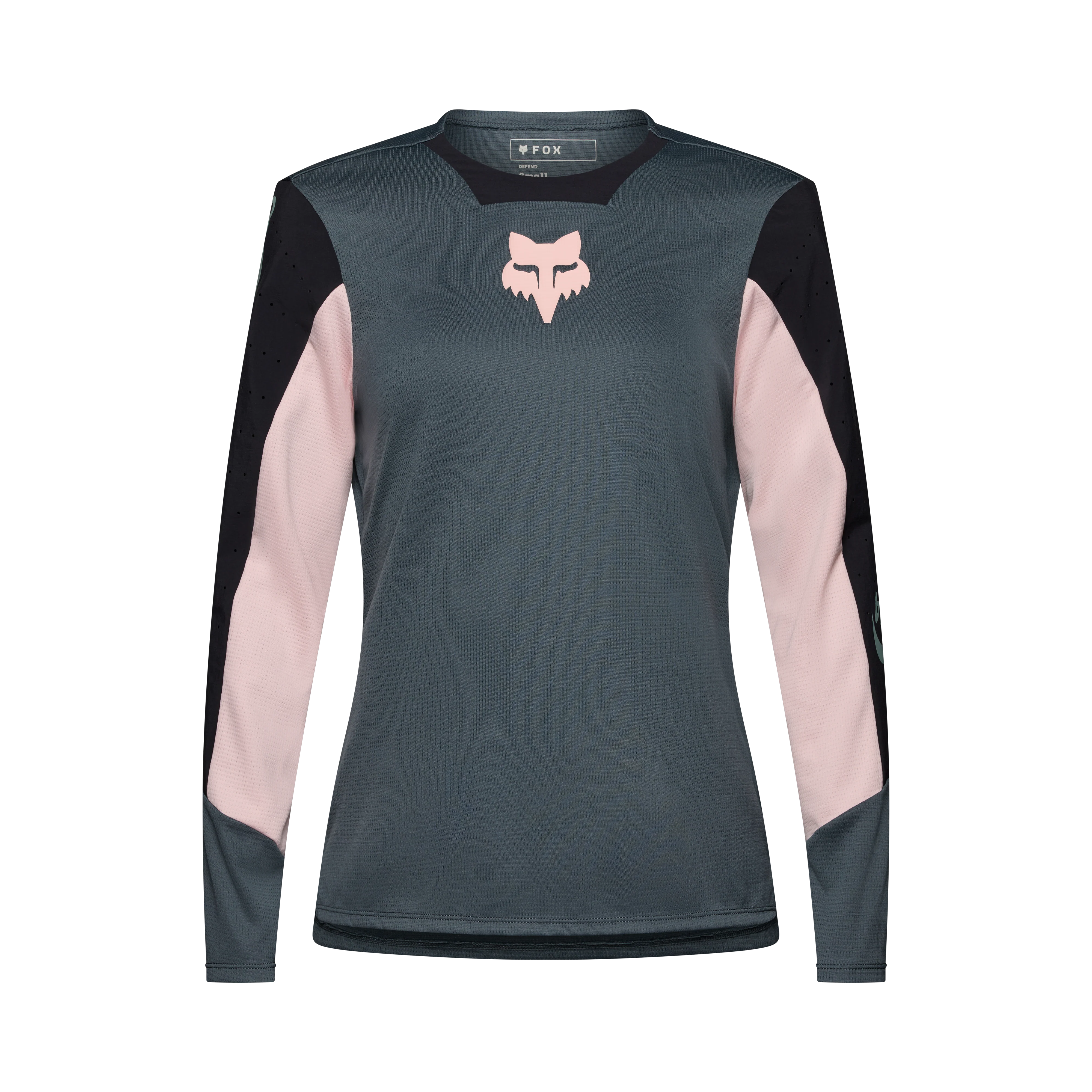 Fox W Defend LS Jersey Creation Deep Cobalt