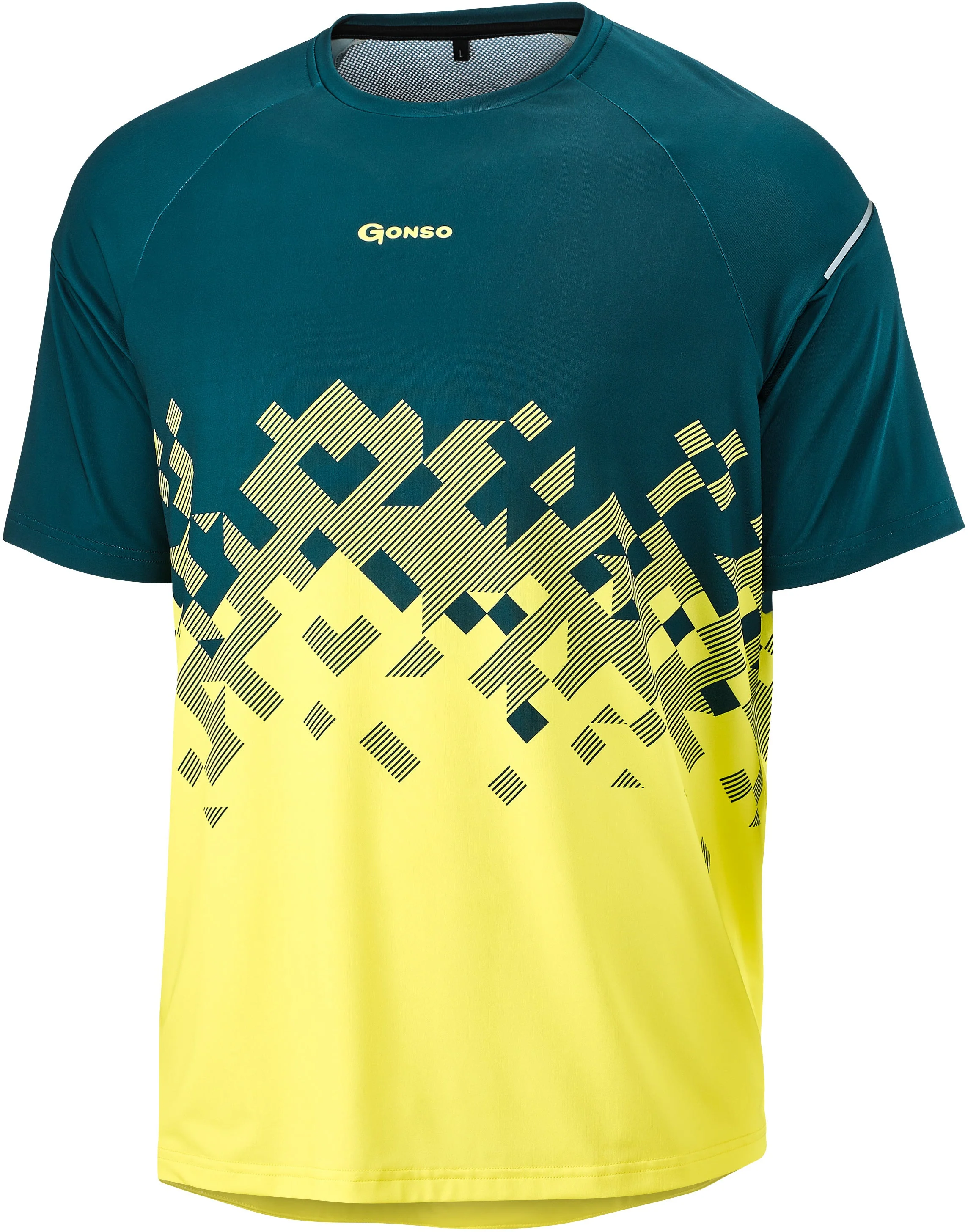 Gonso Mesores Kurzarm Fahrradshirt Herren petrol/gelb - Image 3