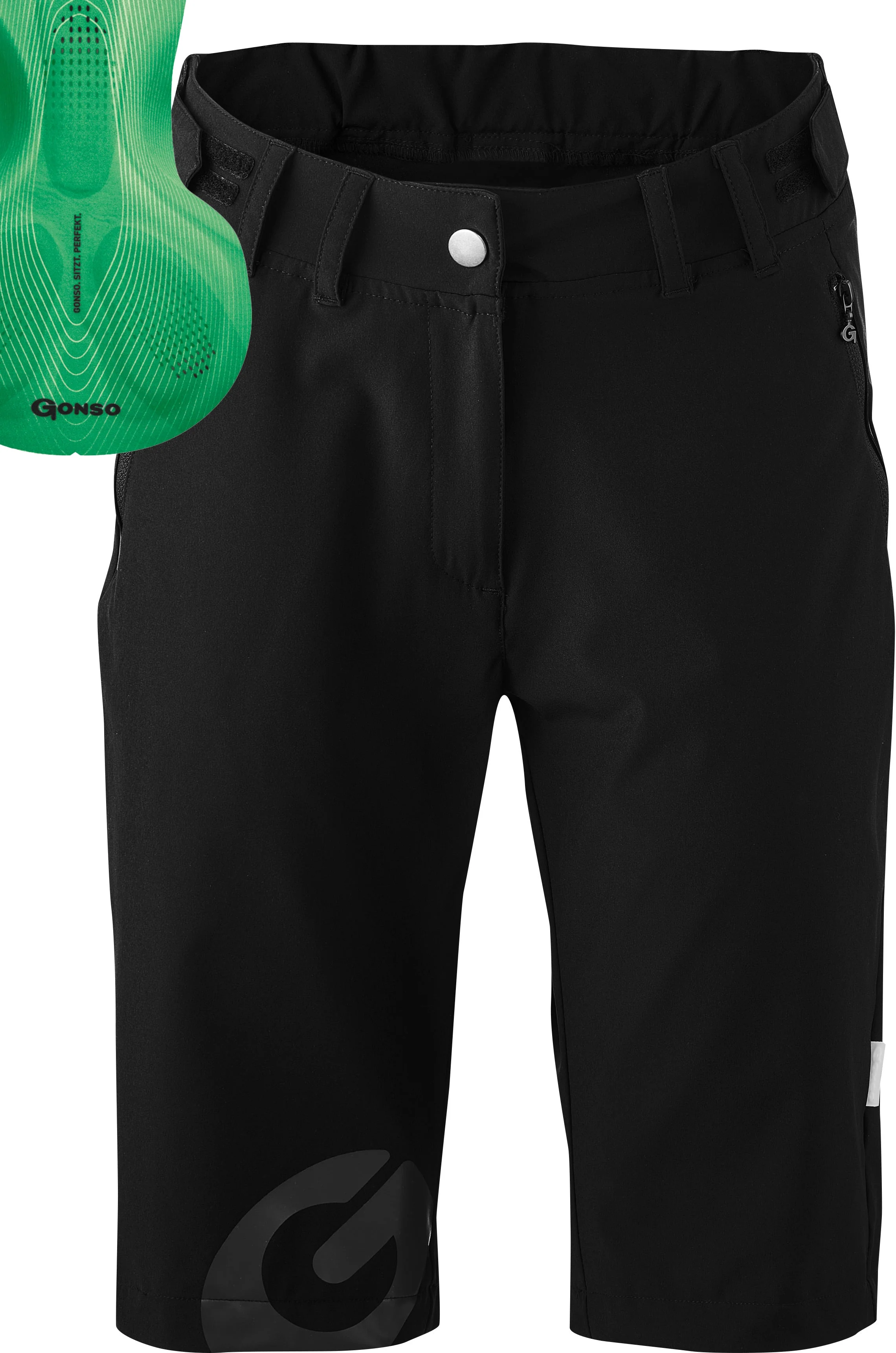 Gonso SITIVO Green Shorts Damen black/bright green