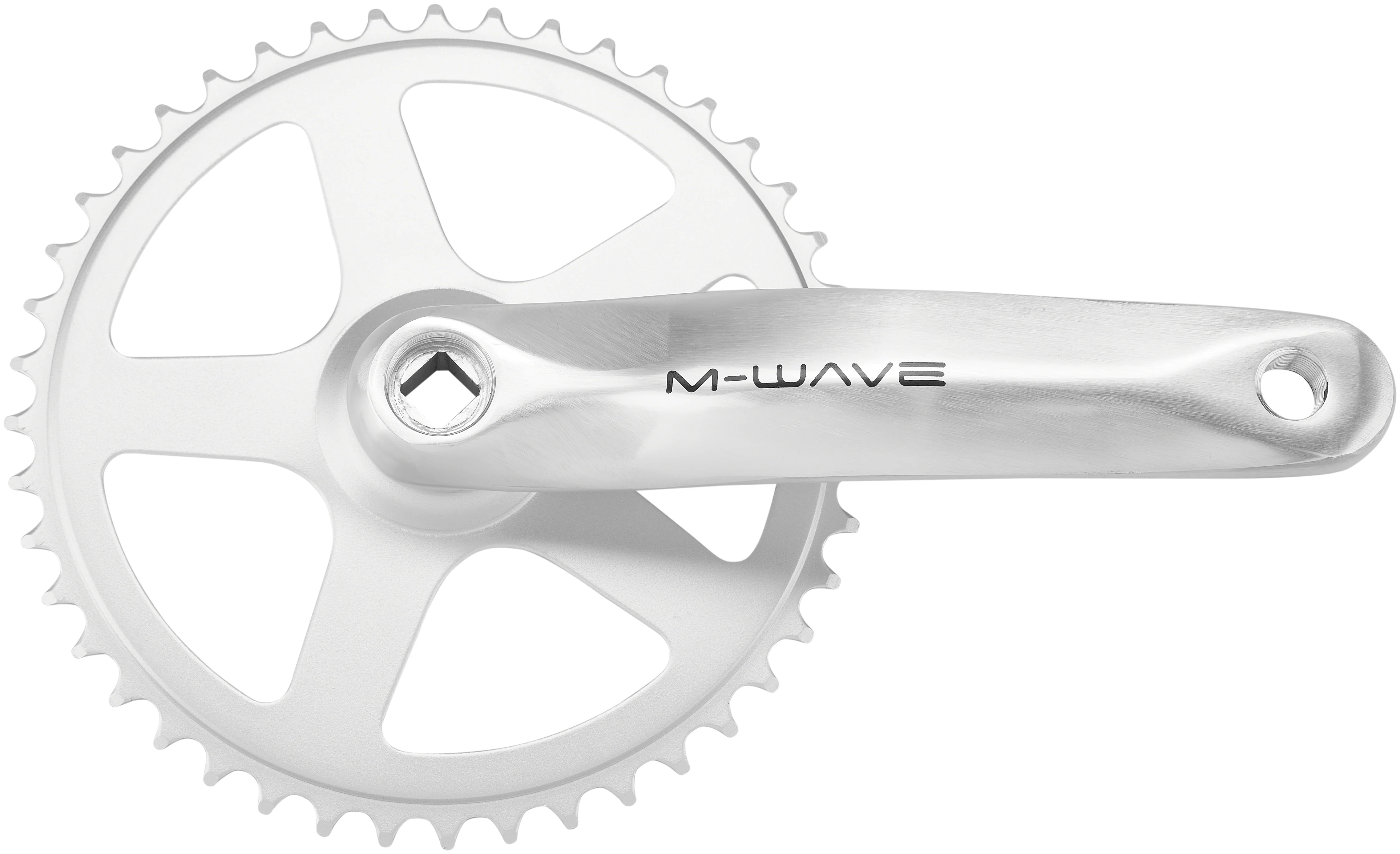 M-Wave Kurbelgarnitur 1-fach 44 Zähne Aluminium/Stahl silber - Image 6