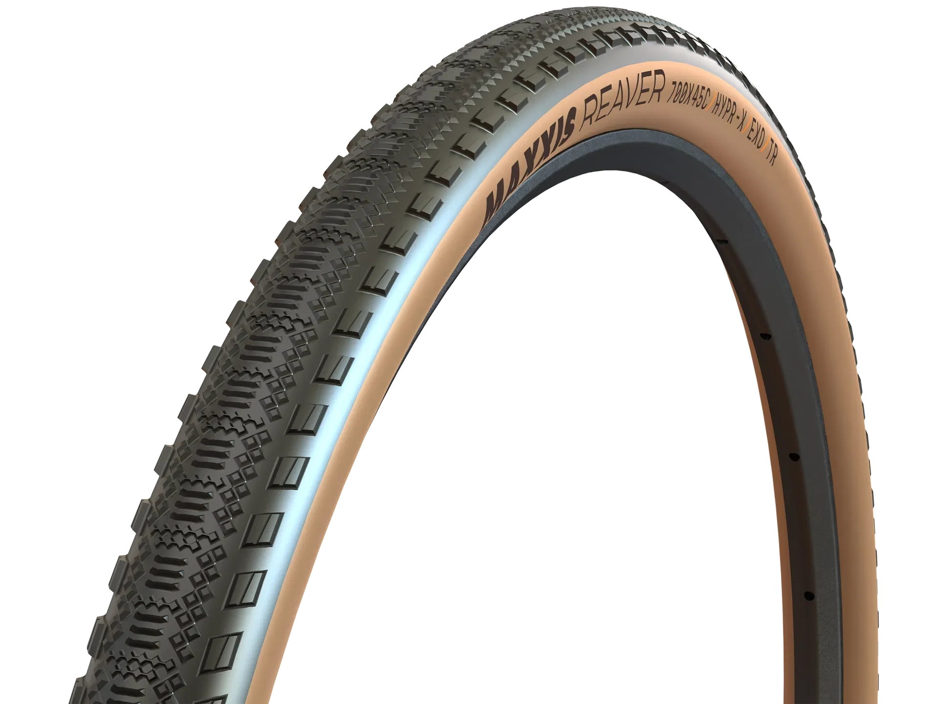 Maxxis Reaver Gen.2 Reifen 28" EXO Protection, TR Tubeless Ready, HYPR-X Compound tanwall