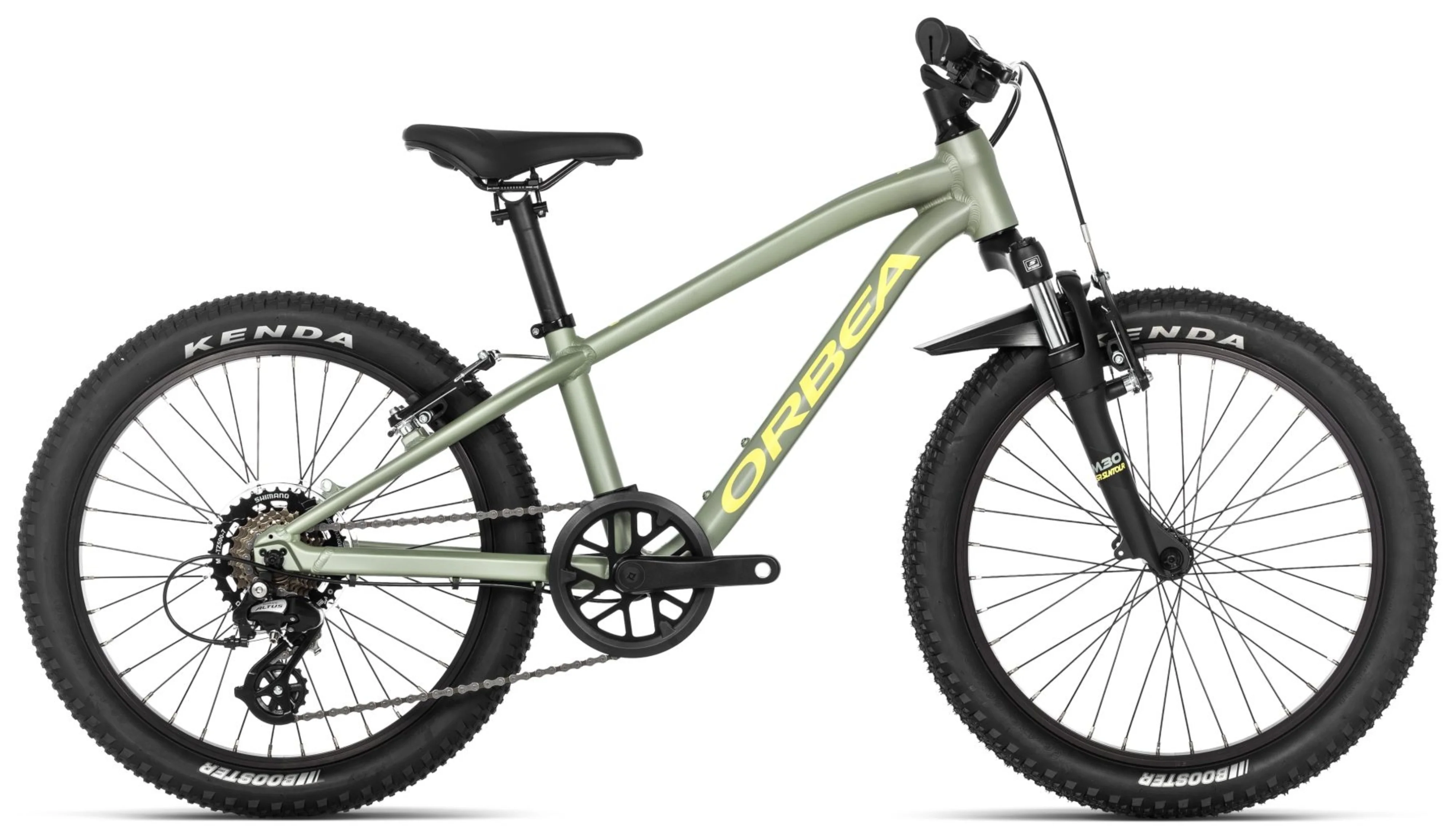 Orbea MX 20 XC Metallic Green Artichoke (Matt) - Yellow (Matt) - Image 3