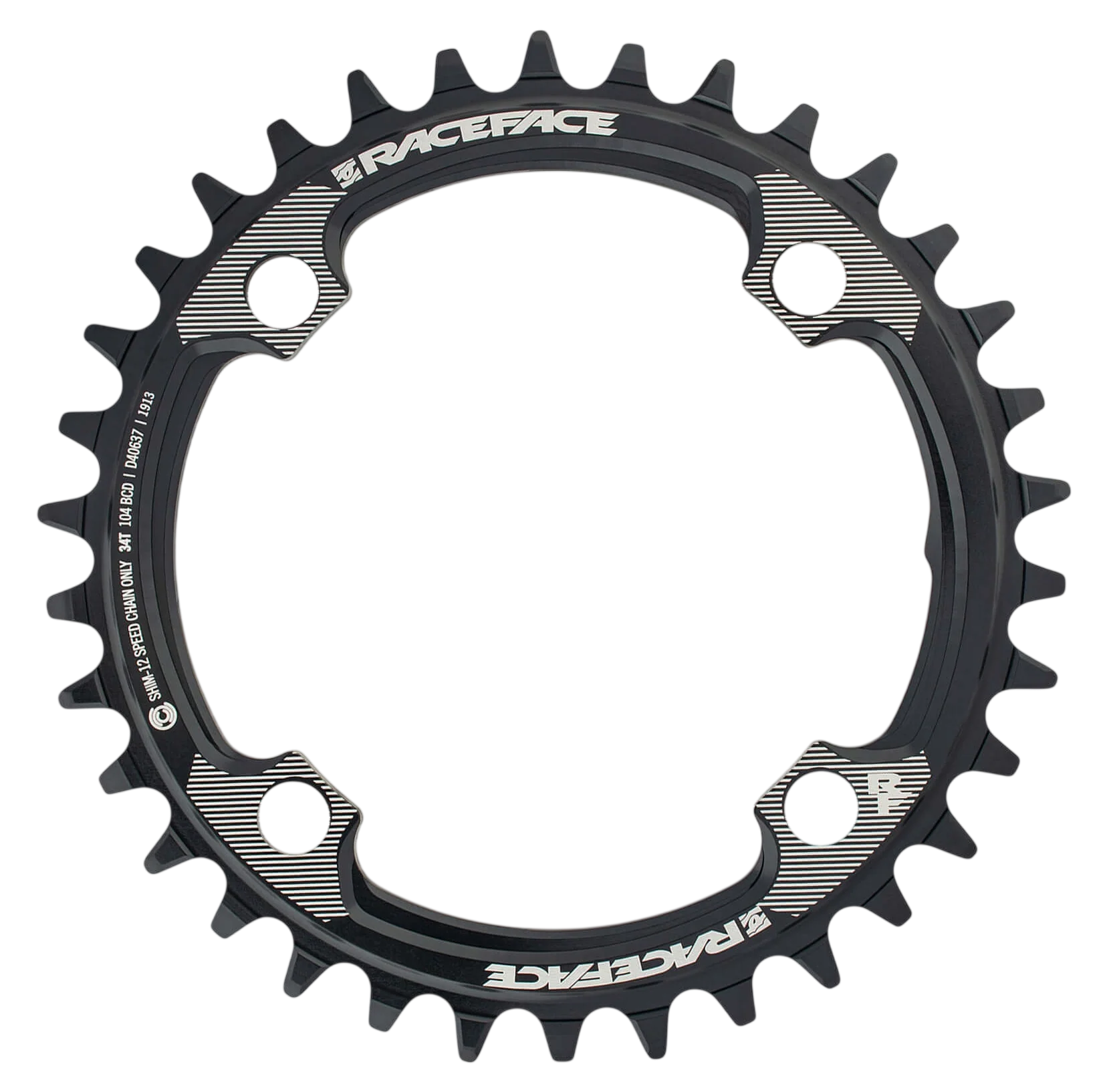 Race Face Narrow Wide Kettenblatt 104BCD 4-Loch Shimano 12-fach black