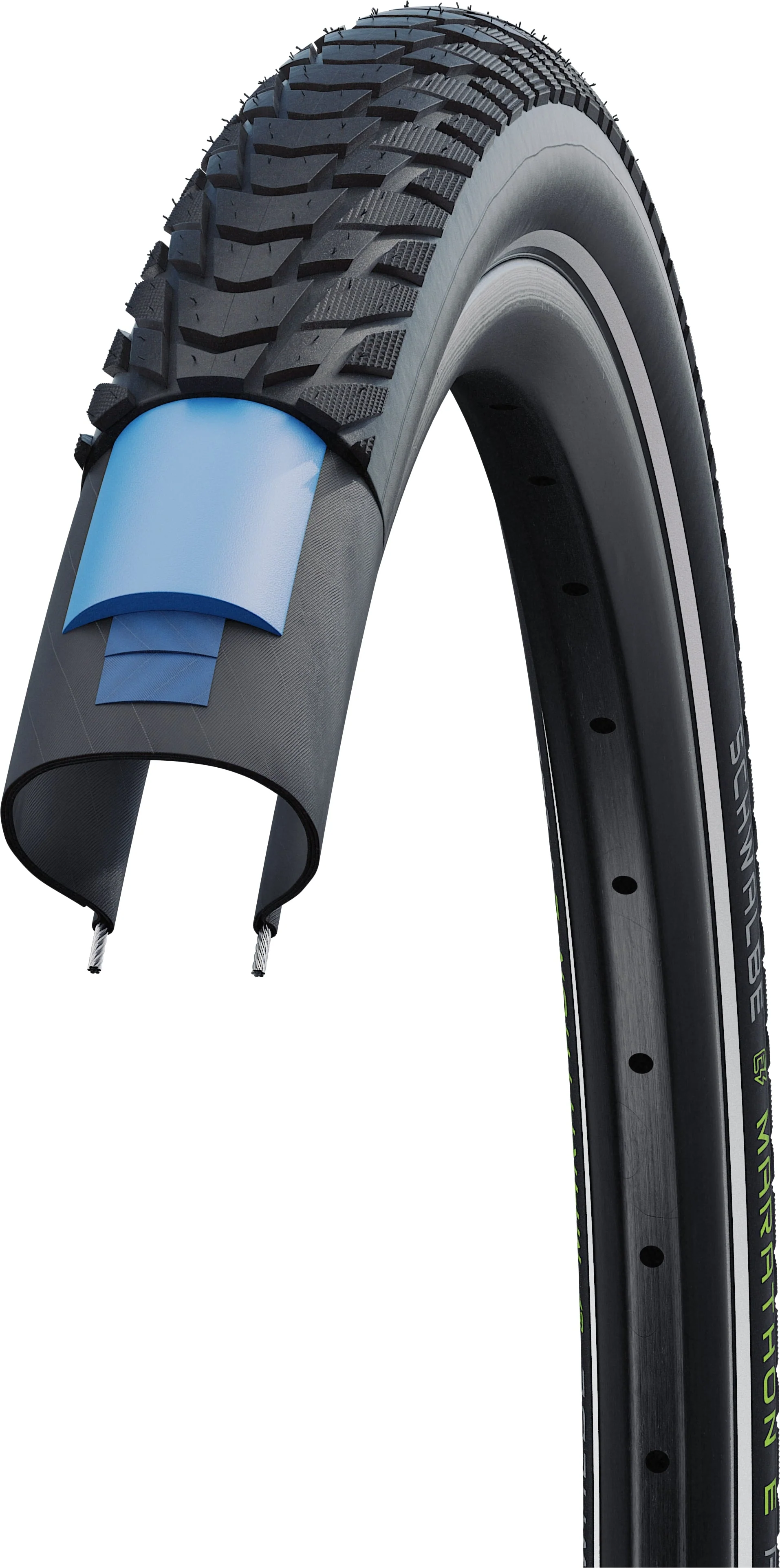 Schwalbe Marathon E-Plus Perform Drahtreifen 28x1.75" Smart DualGuard E-50 Addix E Reflex schwarz - Image 4
