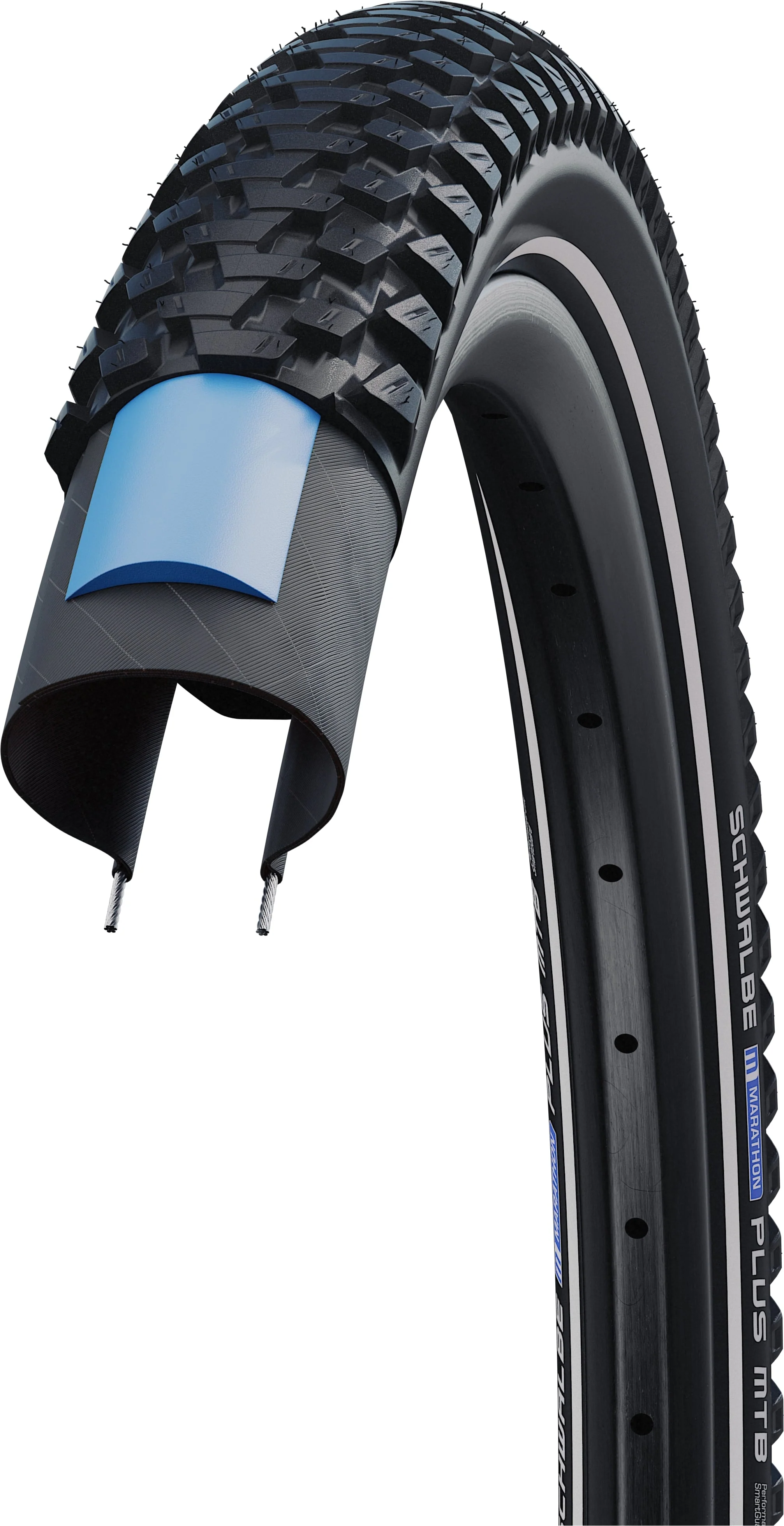 Schwalbe Marathon Plus MTB Drahtreifen 26x2.25" Performance SmartGuard E-50 Reflex - Image 3