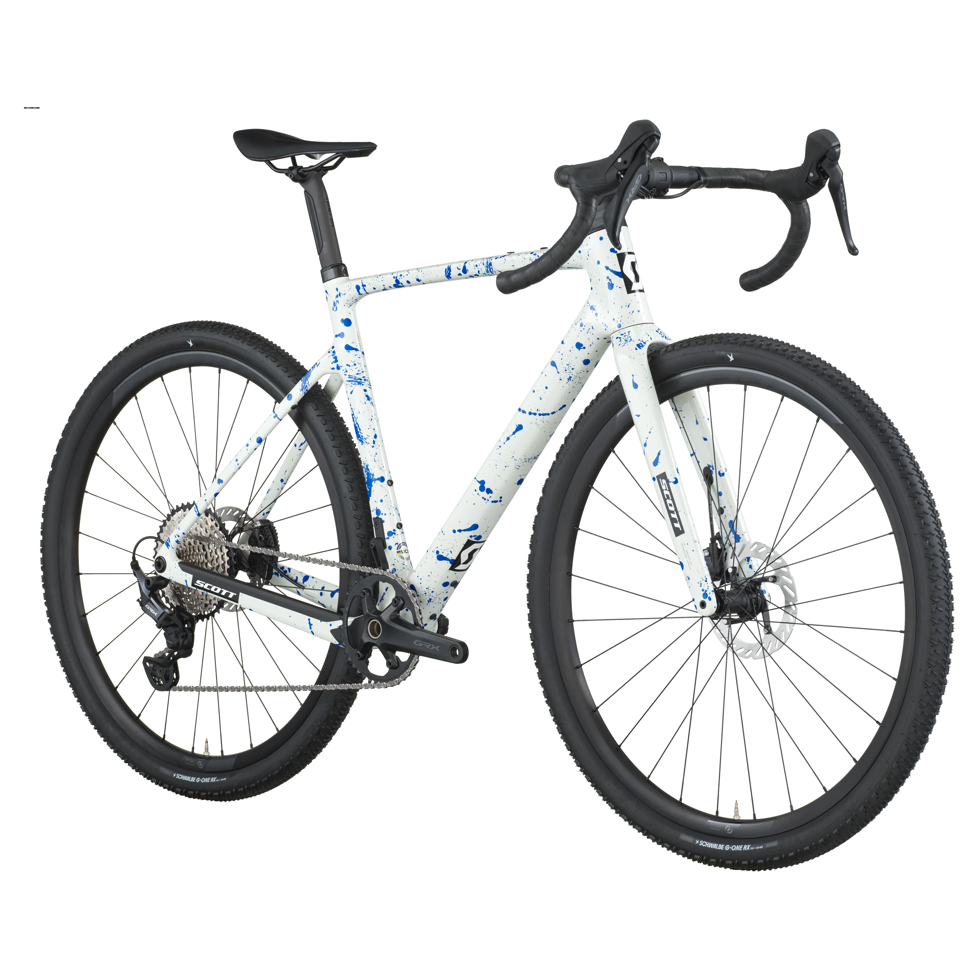 Scott Addict Gravel 30 white/splatter blue (2026) - Image 2