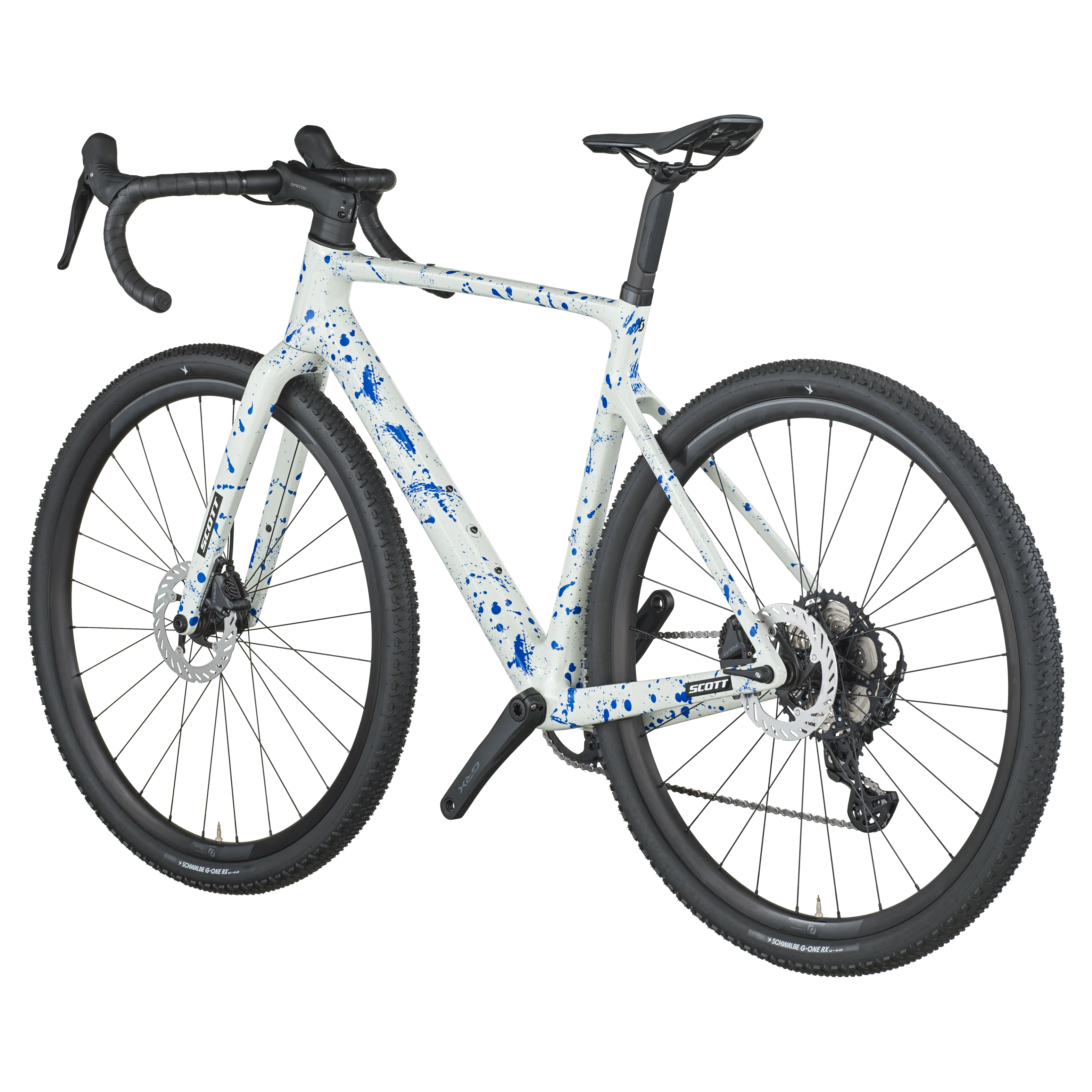 Scott Addict Gravel 30 white/splatter blue (2026) - Image 3