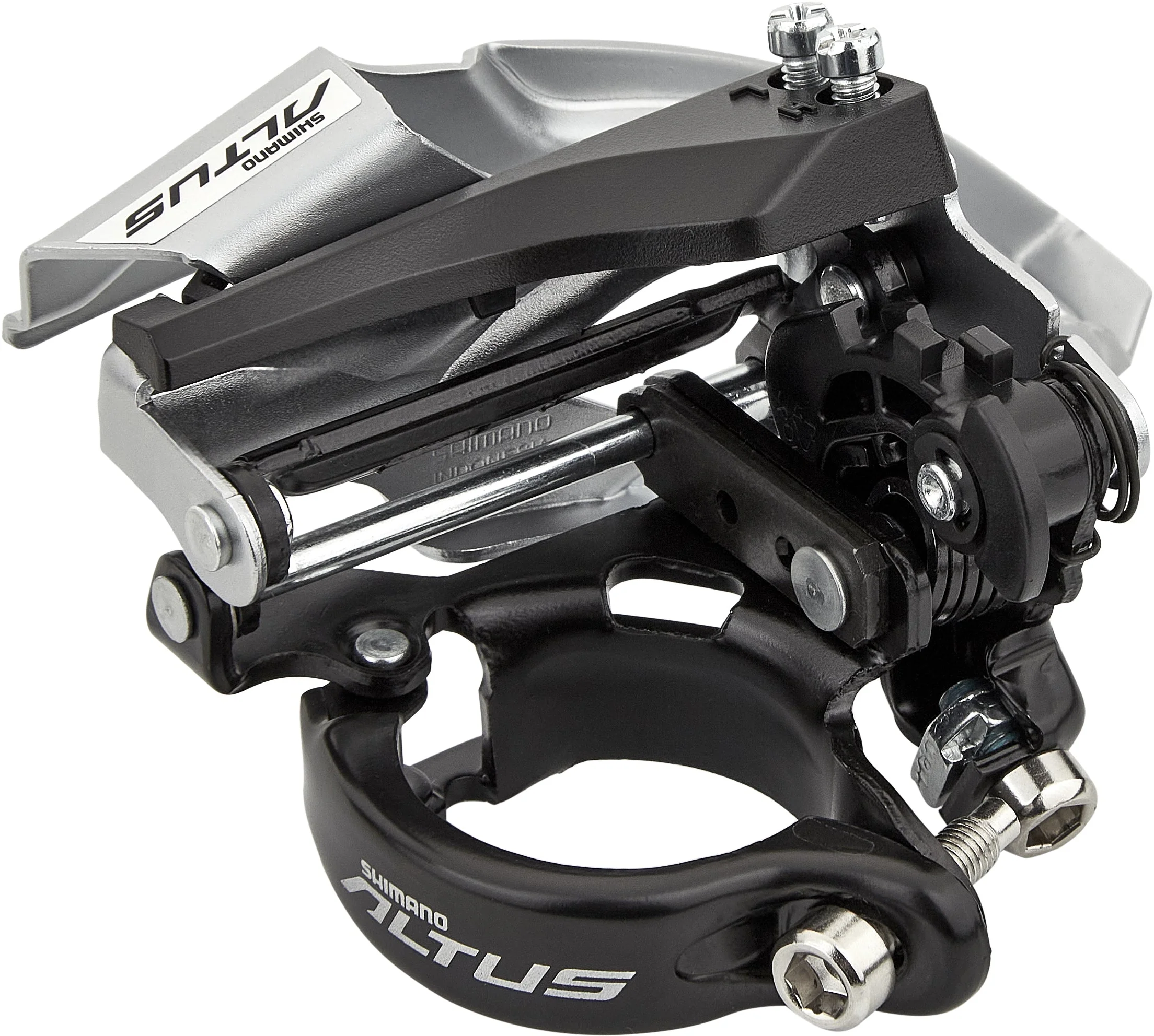 Shimano Altus FD-M370 Umwerfer 3x9-fach Schelle Dual-Pull schwarz/silber - Image 2