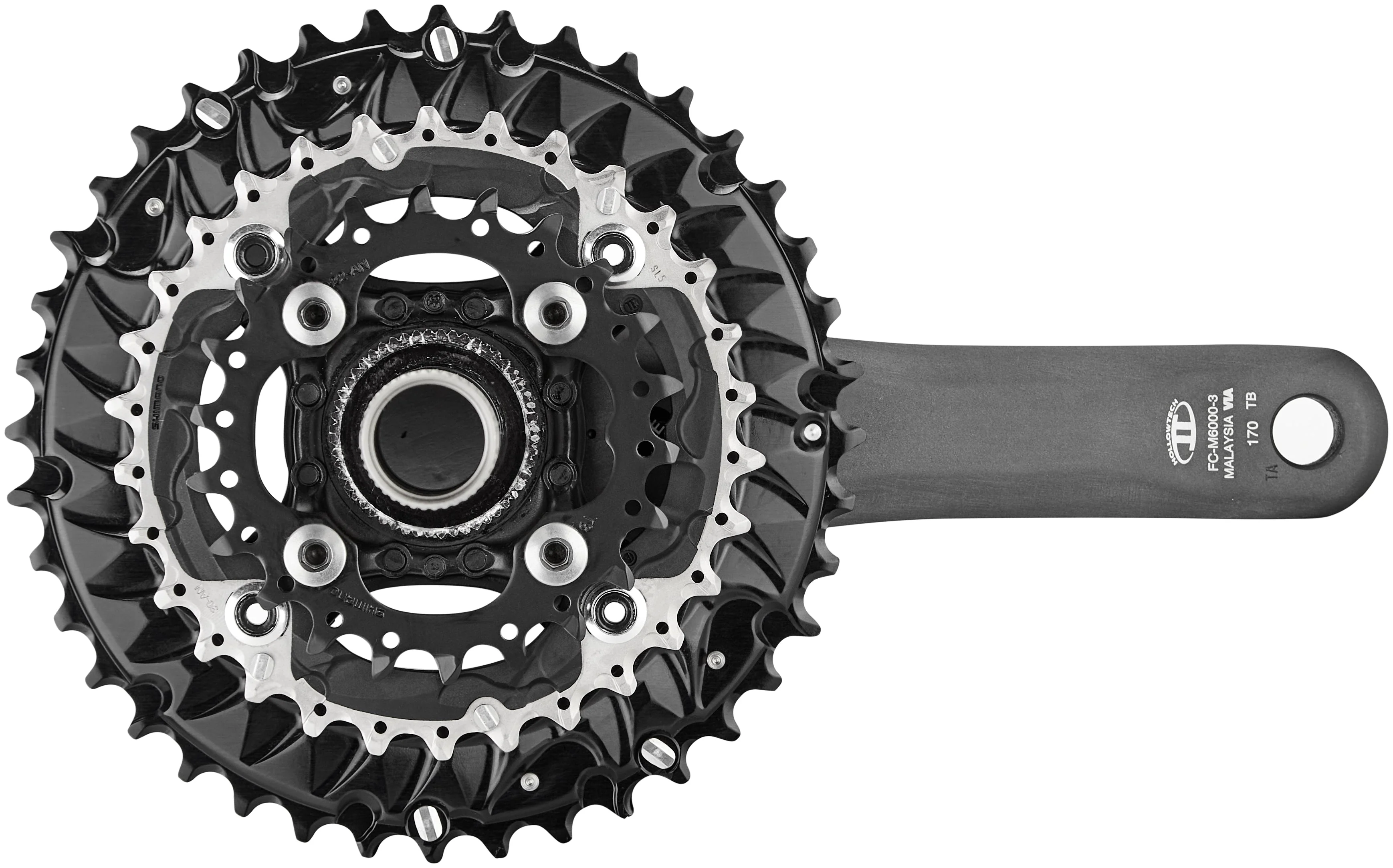 Shimano Deore MTB FC-M6000 Kurbelgarnitur 3x10-fach 40-30-22 Zähne schwarz - Image 3