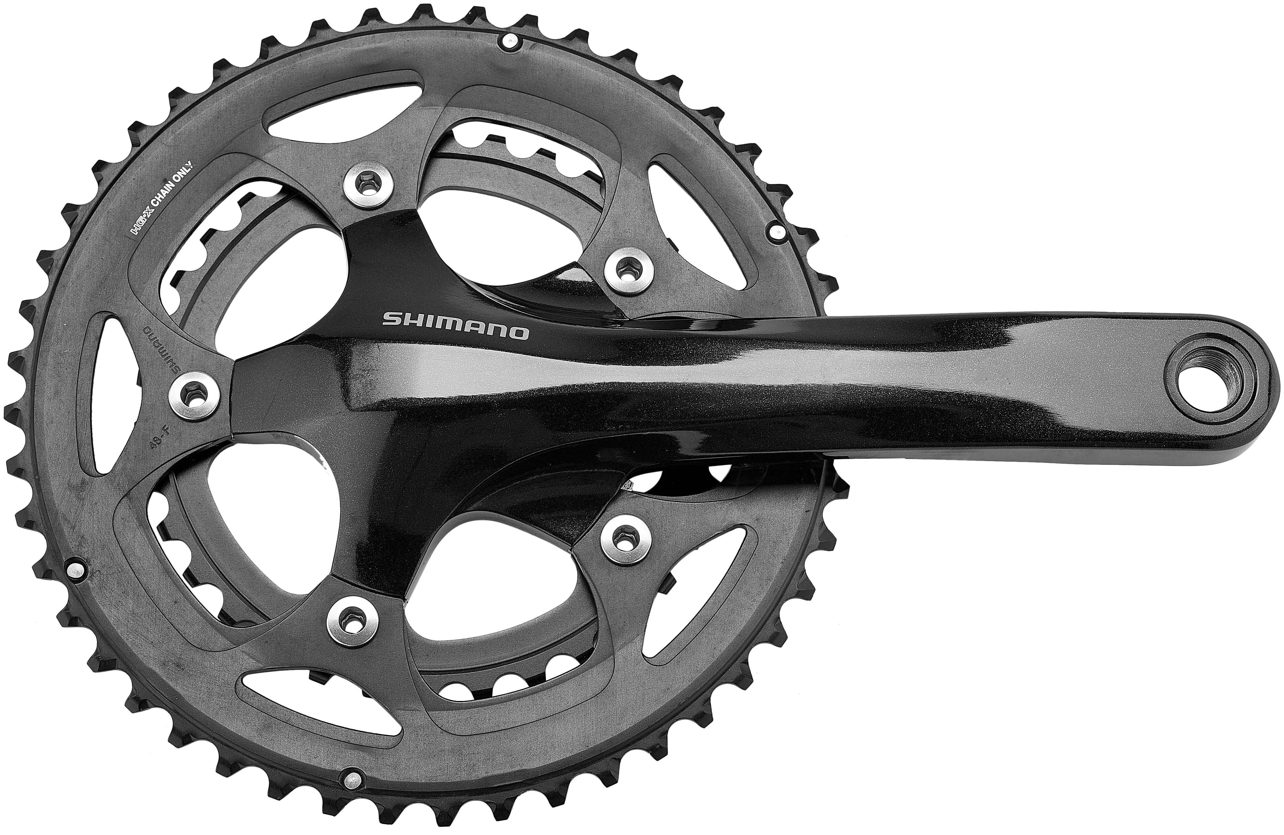 Shimano FC-R460 Kurbelgarnitur Road 2x10-fach 48-34 Zähne schwarz - Image 5