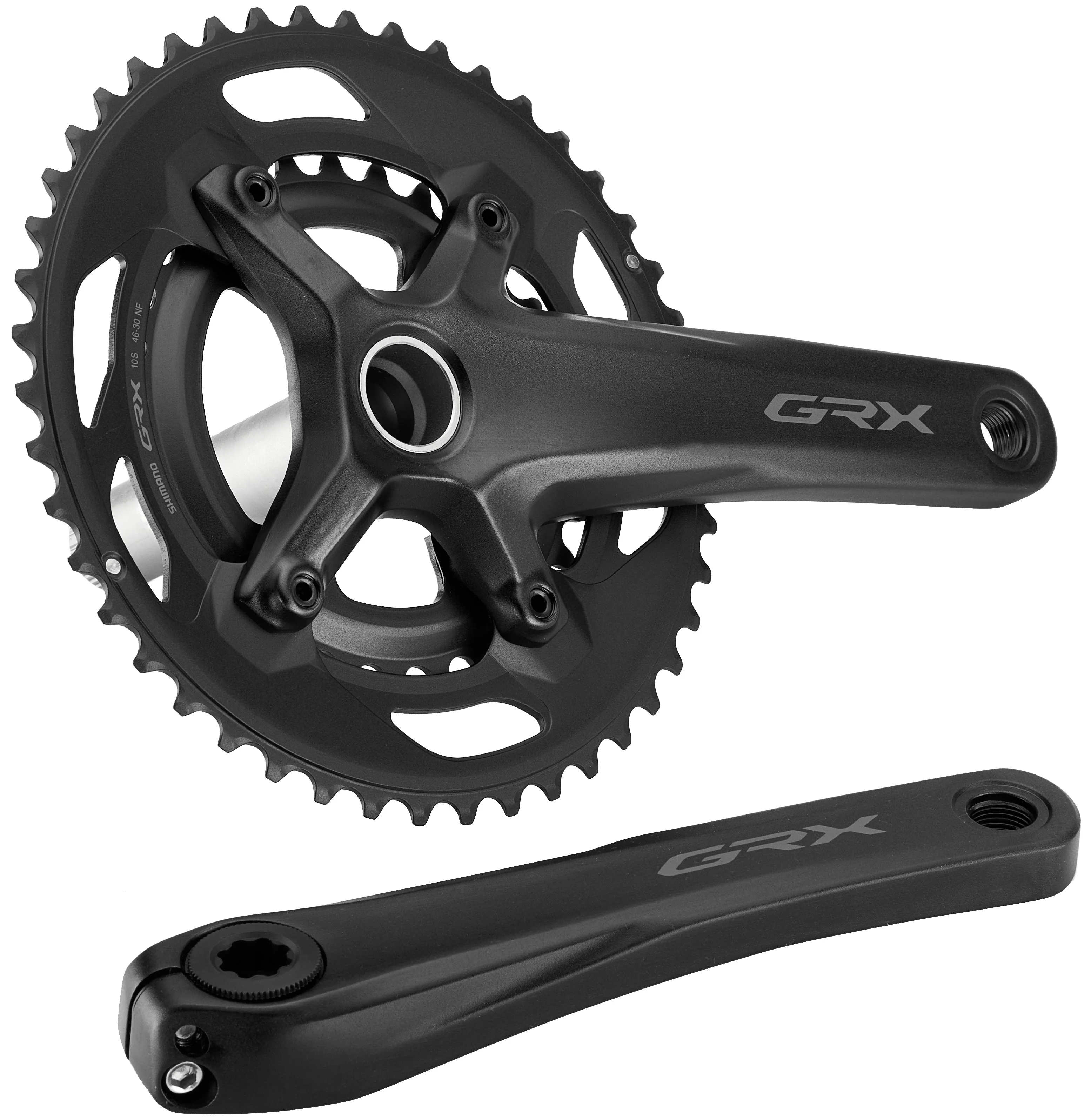 Shimano GRX FC-RX600 Kurbelgarnitur 2x10-fach 46-30Z schwarz - Image 6