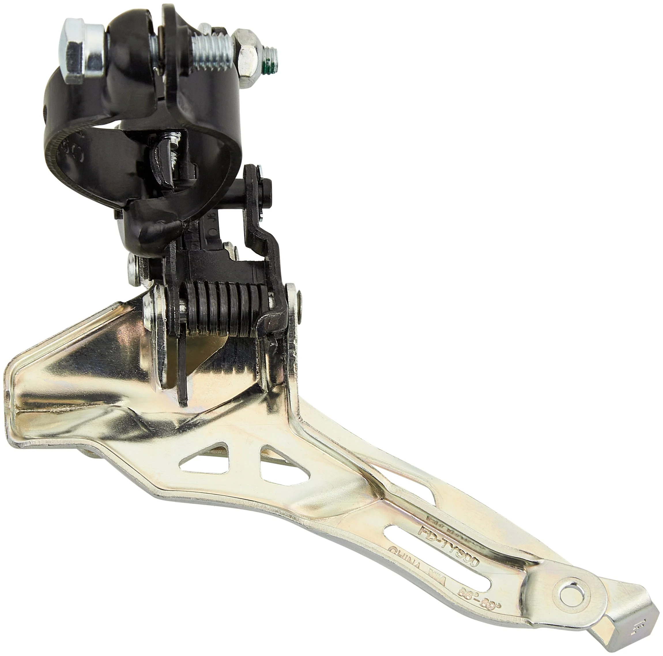 Shimano Tourney FD-TY300 Umwerfer Schelle Hoch 3x6-/7-fach Down Pull schwarz/silber - Image 2