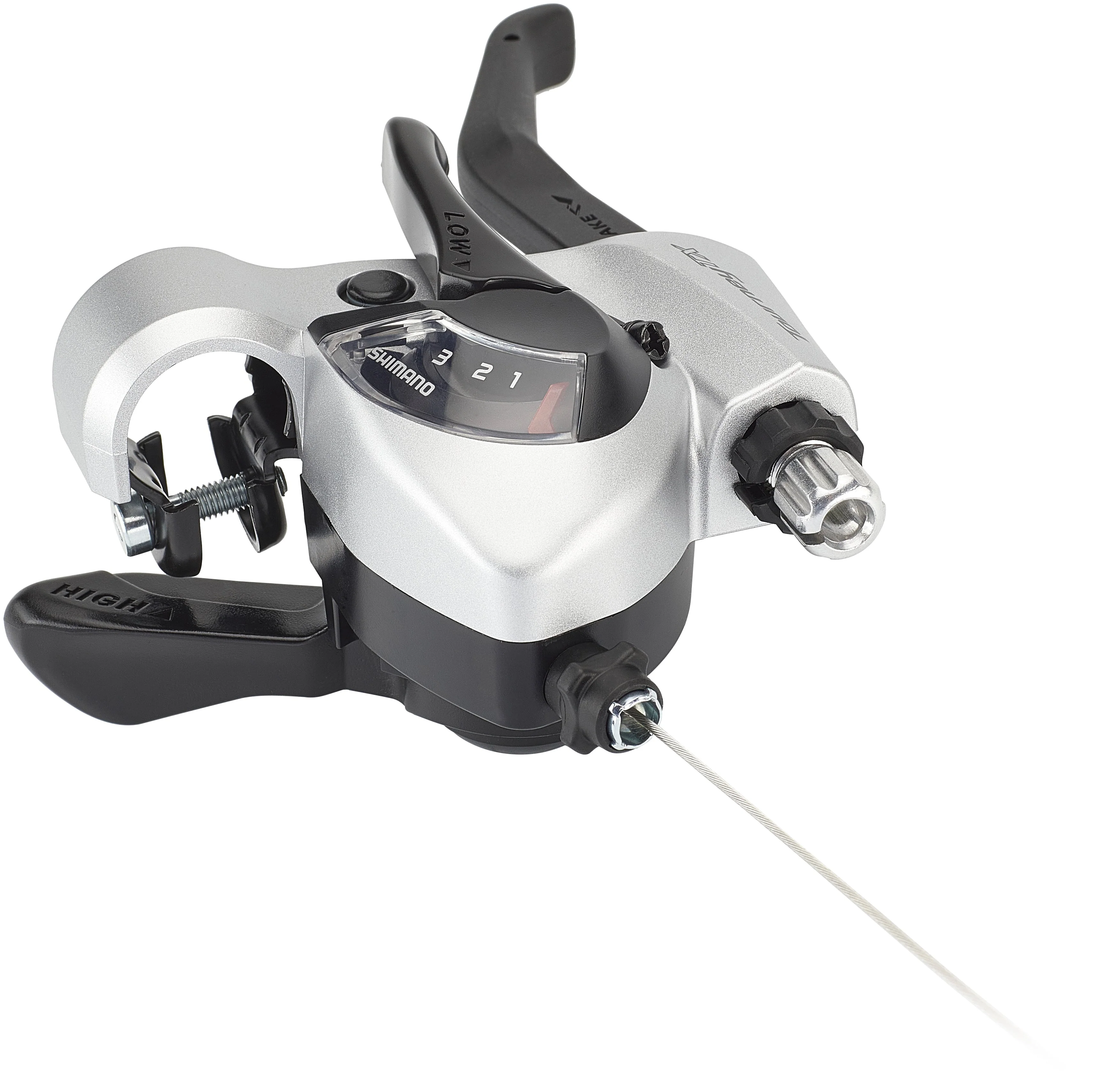Shimano Tourney TX ST-TX800 Schalt-/Bremshebel für V-Brake Links 3-fach silber - Image 2