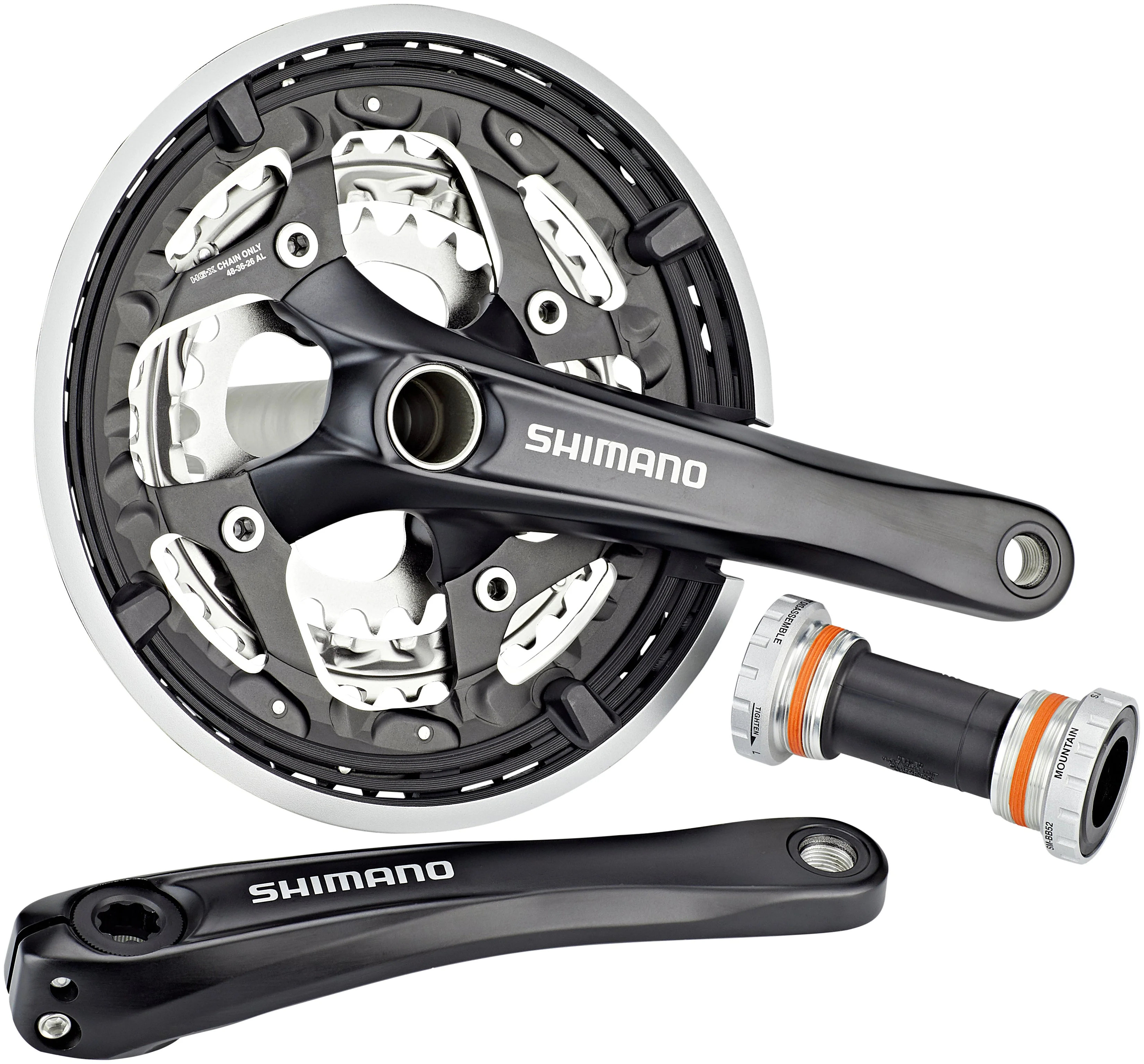 Shimano Trekking FC-T551 Kurbelgarnitur 3x10 48/36/26 Zähne inklusive SM-BB52 schwarz - Image 4