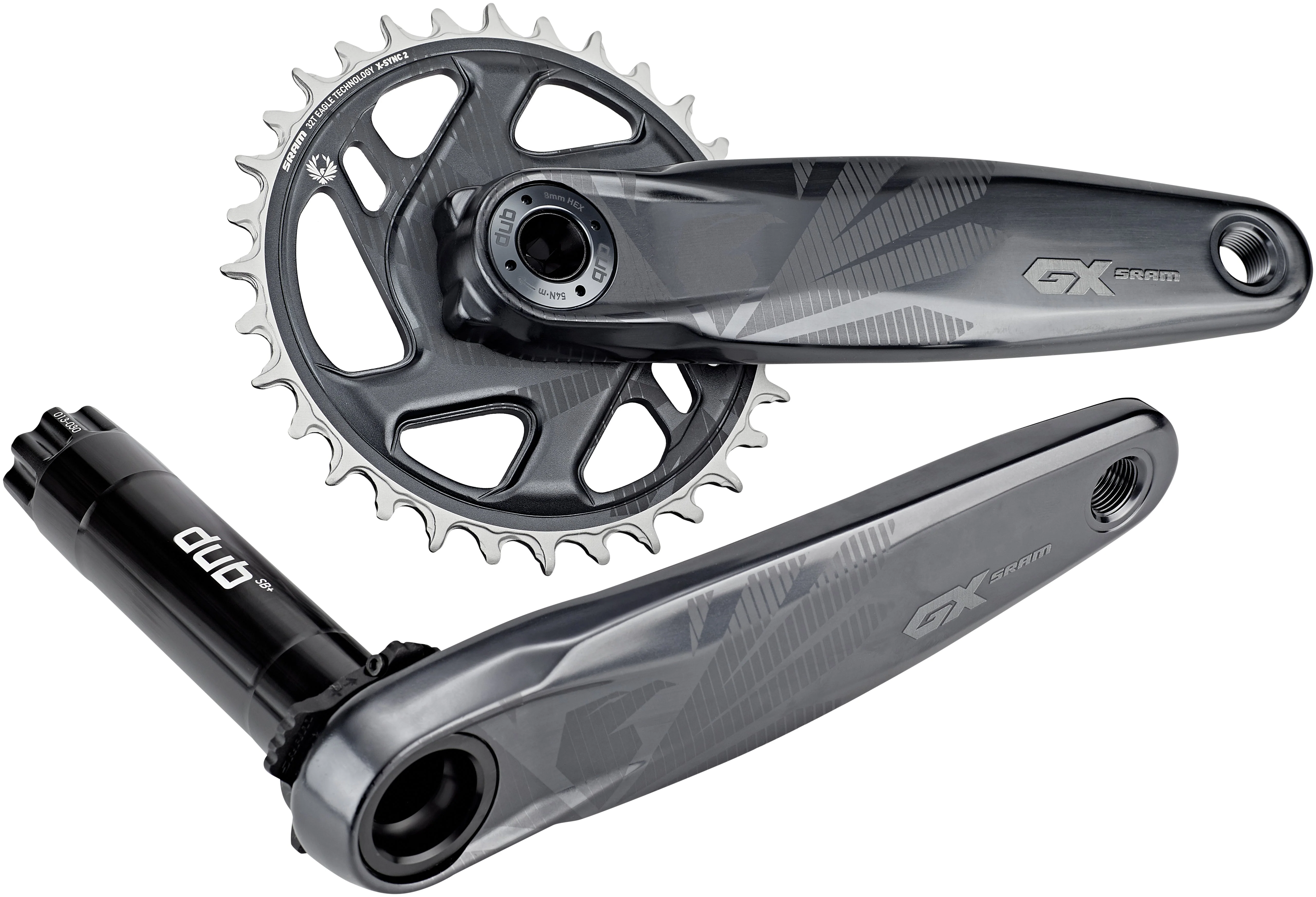 SRAM GX Eagle SuperBoost+ DUB Kurbelgarnitur 12-fach 32 Zähne DM grau - Image 4