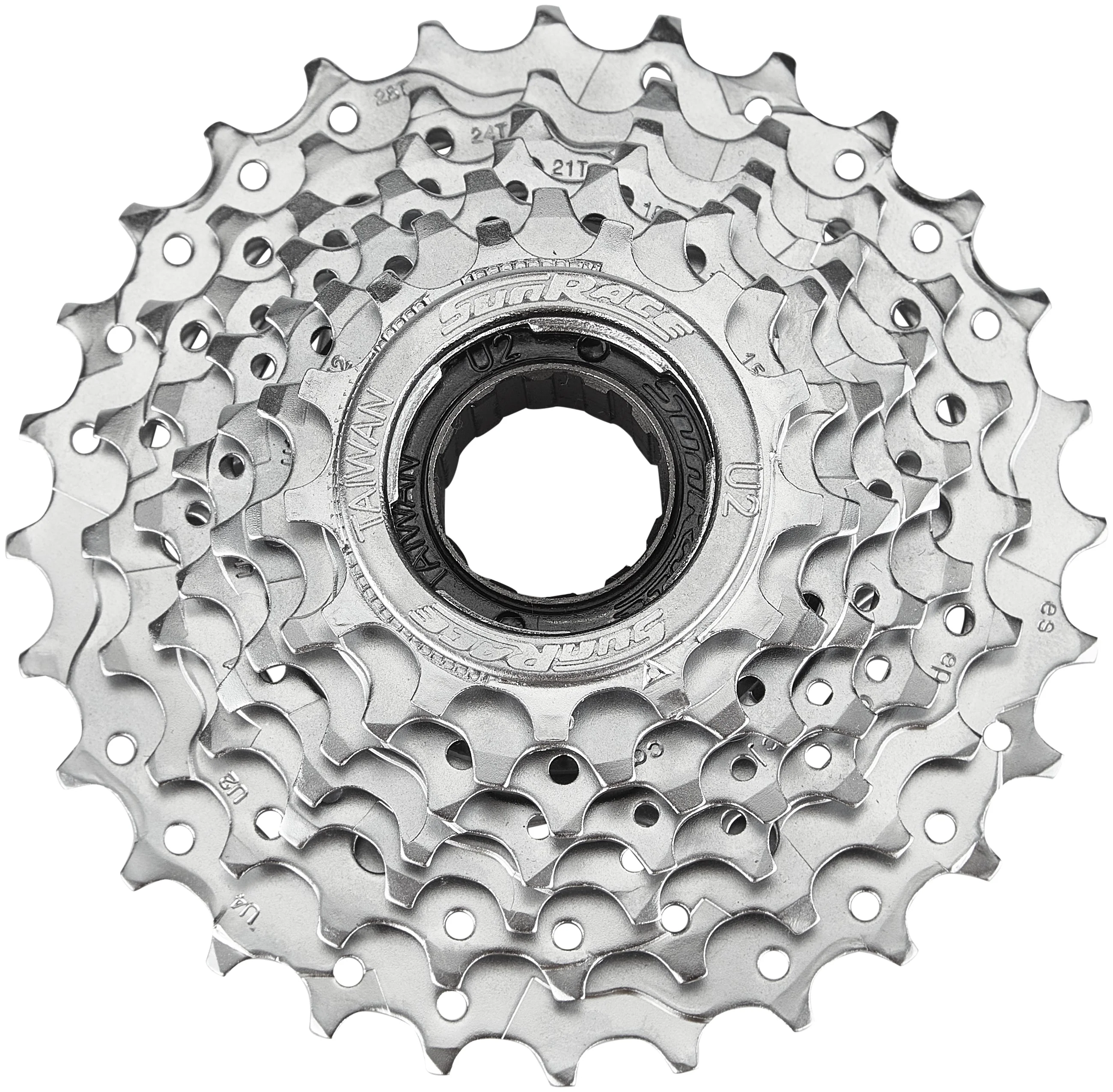 SunRace MFM30 Schraubkranz 7-fach 13-28Z silber
