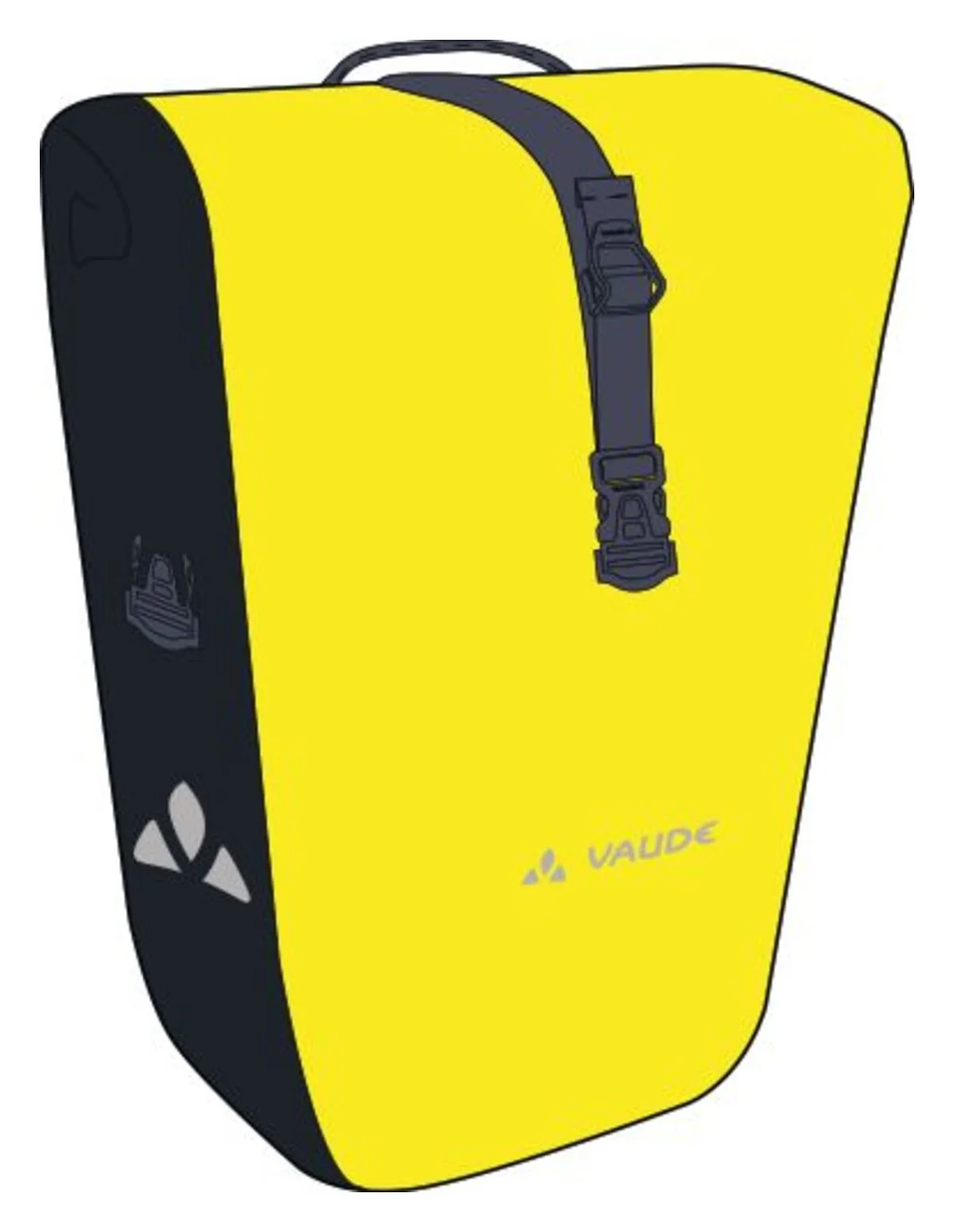 VAUDE Aqua Back Gepäckträgertasche Single gelb/schwarz - Image 4