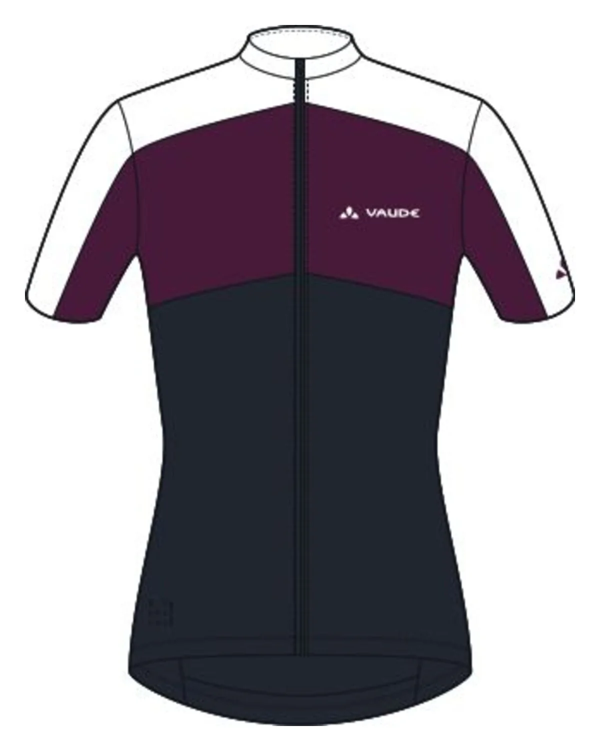 VAUDE Matera Kurzarm Full-Zip Trikot Damen schwarz/lila - Image 9