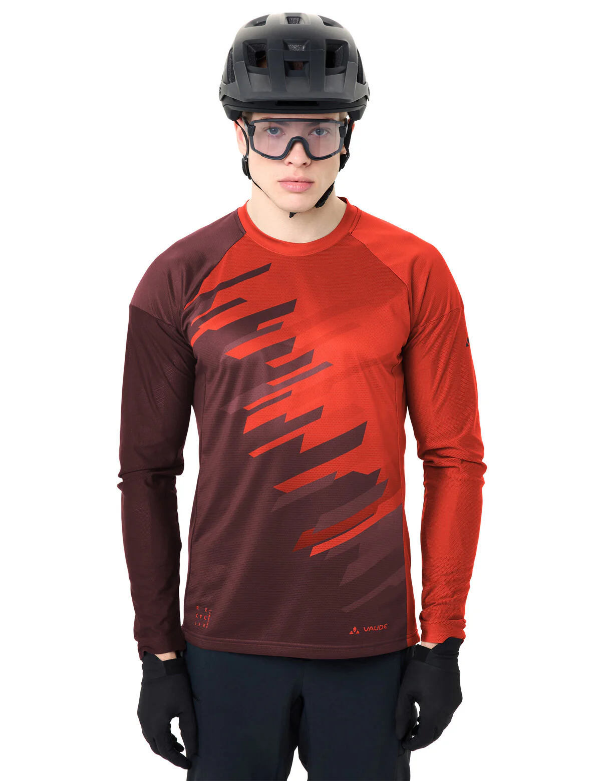 VAUDE Men's Moab LS T-Shirt VI glowing red/black - Image 6