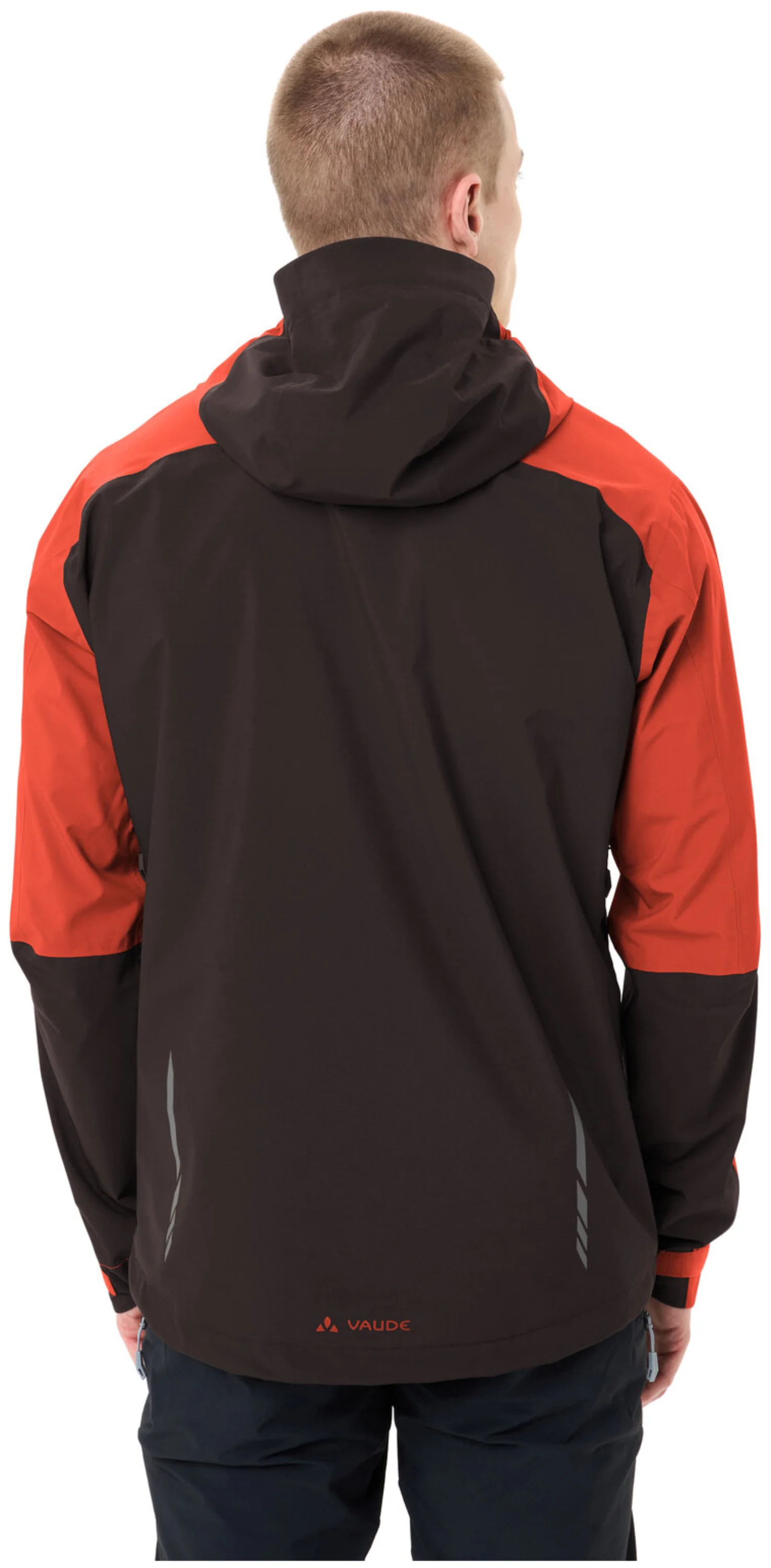 VAUDE Men's Moab Rain Jacket glowing red/black - Image 4