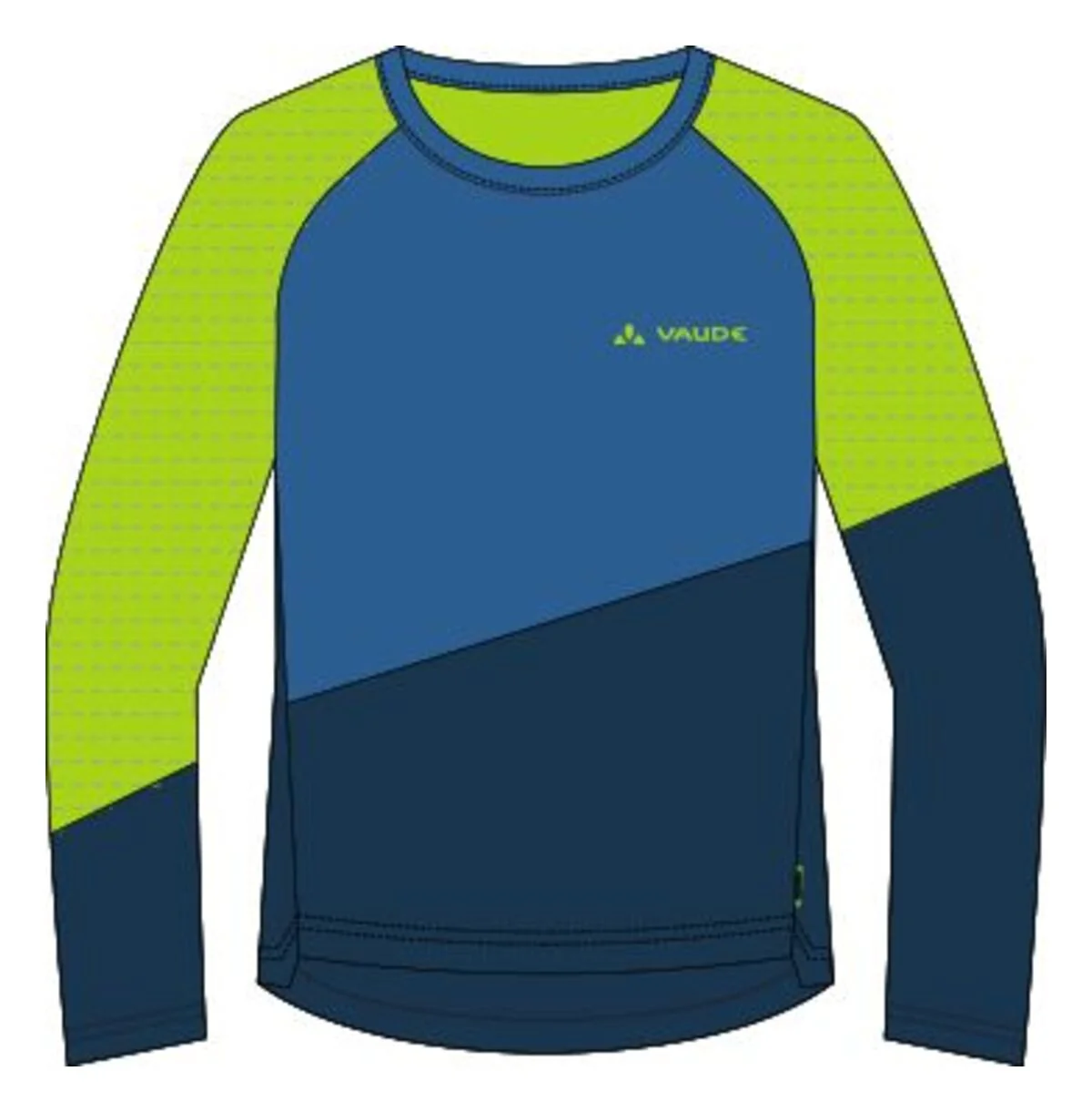 VAUDE Moab Langarm T-Shirt Kinder blau/grün - Image 6