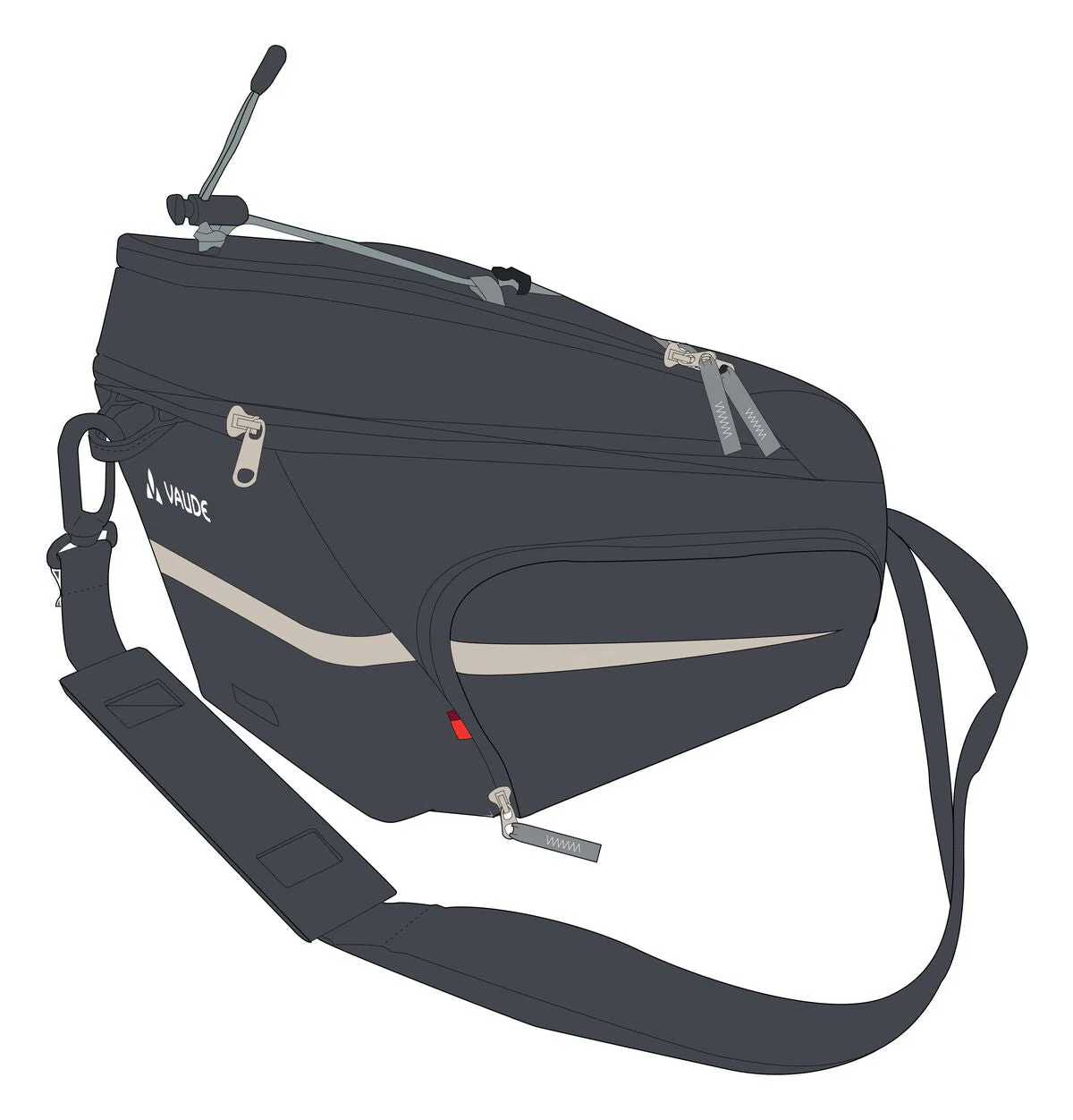 VAUDE Silkroad Plus Gepäckträgertasche schwarz - Image 6