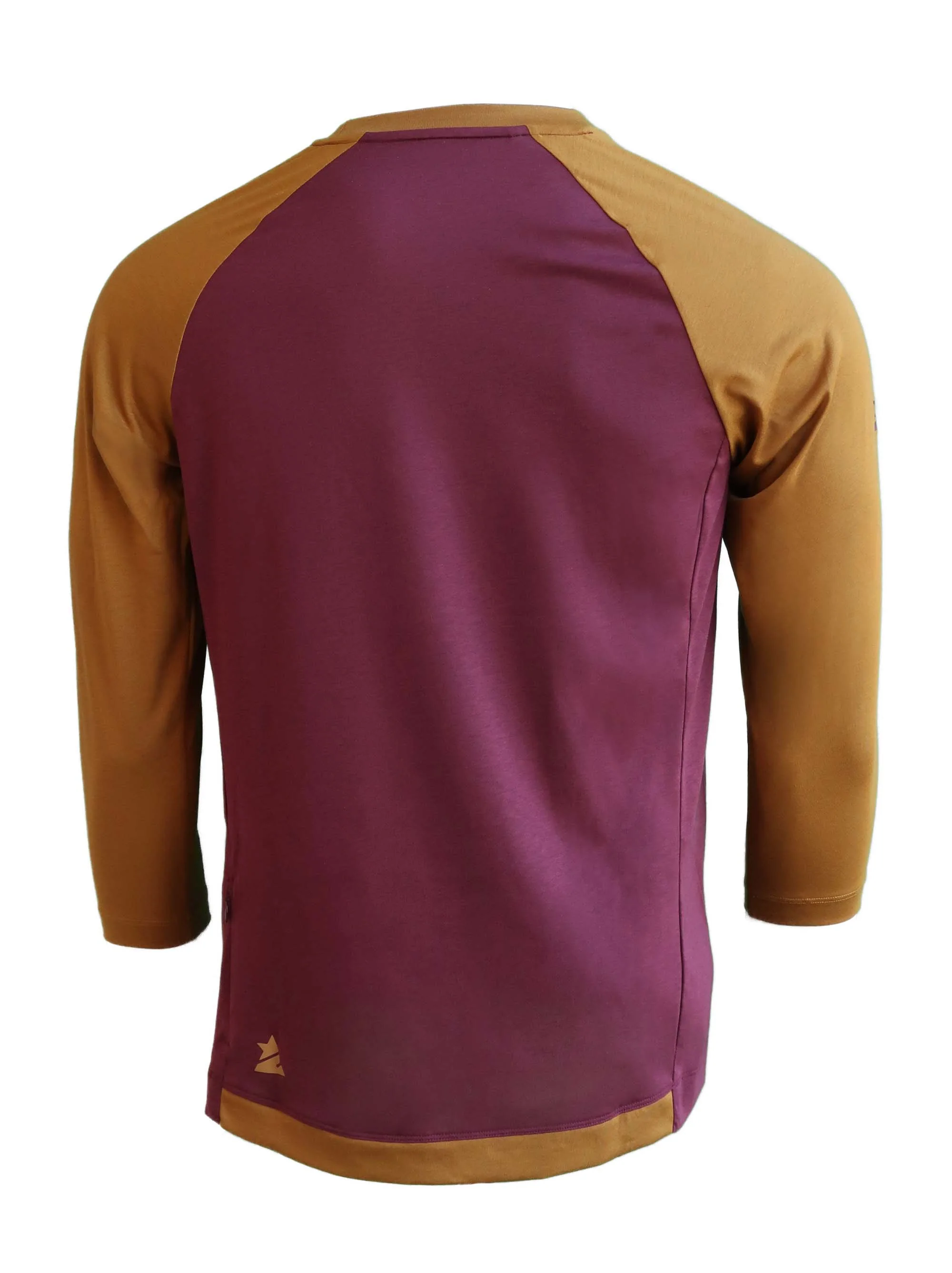 Zimtstern PureFlowz Shirt 3/4 Men Windsor Wine/Golden Brown - Image 2